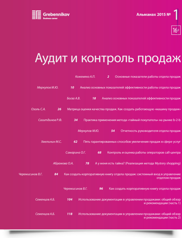 Аудит и контроль продаж - титульная страница