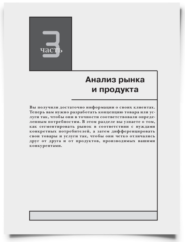 ЧАСТЬ III. Анализ рынка и продукта - титульная страница