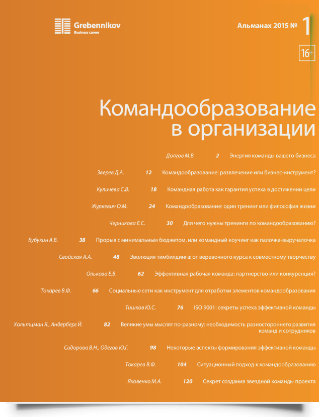 Командообразование в организации - титульная страница