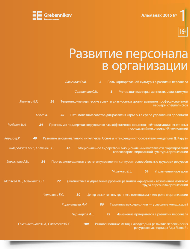 Развитие персонала в организации - титульная страница
