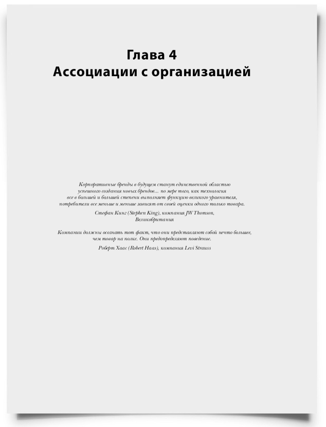 Глава 4. Ассоциации с организацией - титульная страница